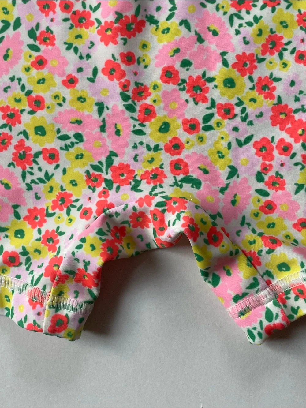 Rashguard Swimsuit 3T Old Navy One Piece Floral Long Sleeve Girls EUC Orange EUC